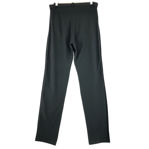 Lucchese Womens Size M Black Pants Suede Front Stretch Panel Back Front Zip LONG - Picture 5 of 11